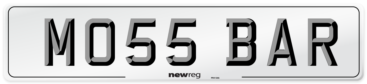 MO55 BAR Number Plate from New Reg